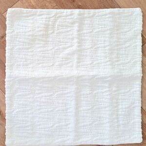 Textured Cotton Euro Pillow Cover 20”x20” Cream NWOT